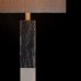 Φωτιστικό πορτατίφ επιτραπέζιο μονόφωτο από μέταλλο σε νίκελ μαύρο μάρμαρο και γκρι υφασμάτινο καπέλο | Aca | ML306411TS